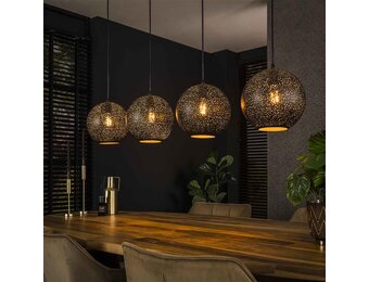 Hoyz Collection - Hanglamp 4x Ø25 Zip - Artic Zwart