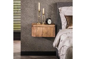 Hoyz Collection - Nachtkastje Wave L+R Afgerond - Massief Mango Naturel - Set van 2