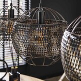 Hoyz Collection - Hanglamp 3L Ø30 Armor Open - Zwart Bruin