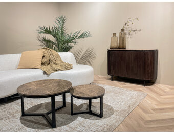 Livingfurn - Salontafel Senna Emperador 60cm - Marmer