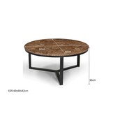 Livingfurn - Salontafel Senna Emperador 60cm - Marmer
