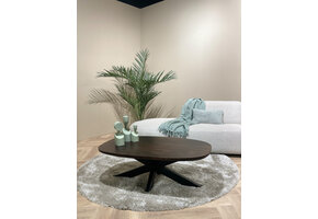 Livingfurn - Salontafel Jesper Brown 120cm - Mangohout / Gecoat Staal