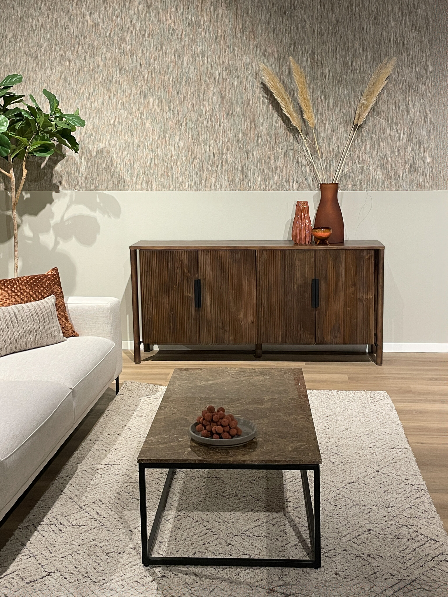 Livingfurn - Salontafel Dion Emperador 120cm - Marmer