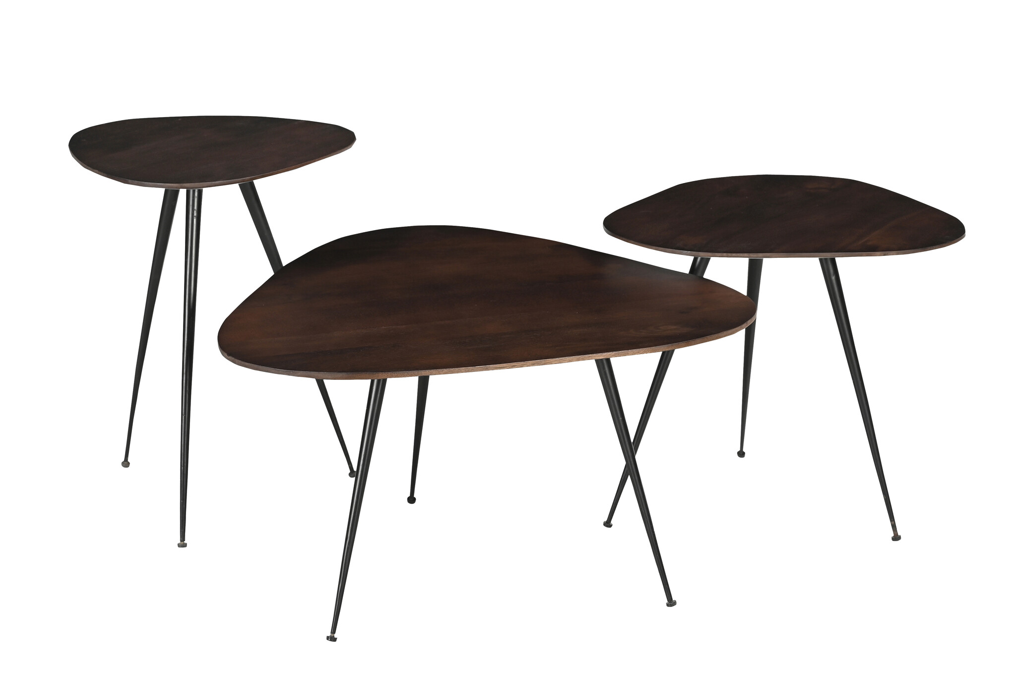 Brix - Salontafel Brix Loua Brown set of 3 - Mangohout