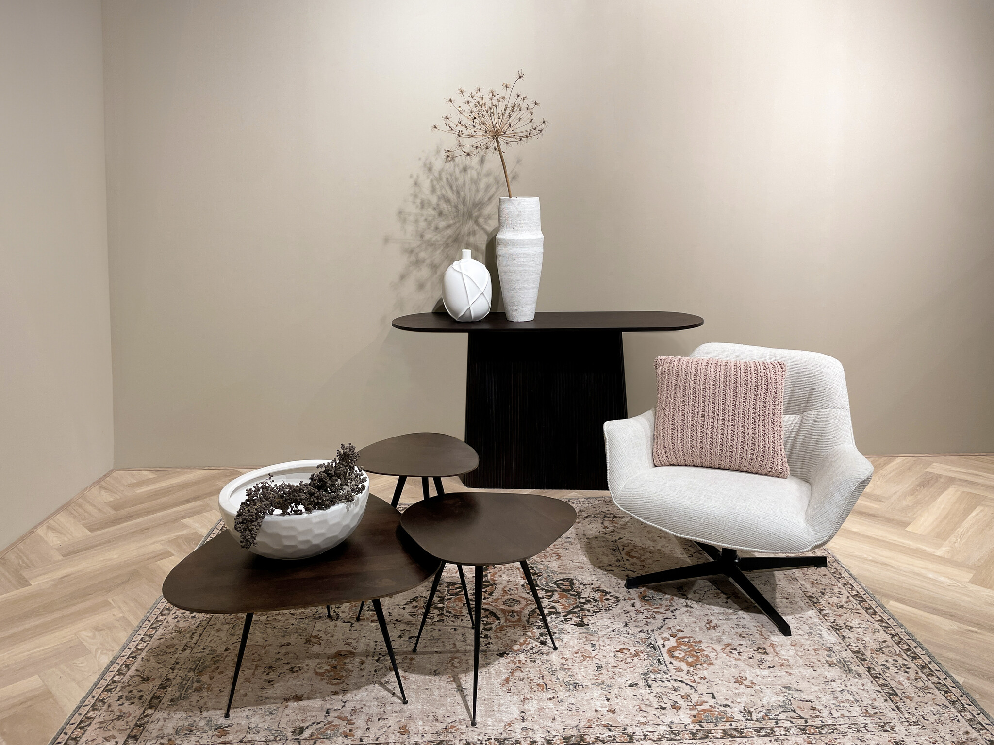 Brix - Salontafel Brix Loua Brown set of 3 - Mangohout