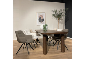 Livingfurn - Eetkamertafel Badou 240cm - Mangohout