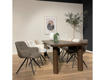 Livingfurn - Eetkamertafel Badou 240cm - Mangohout