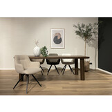Livingfurn - Eetkamertafel Badou 240cm - Mangohout