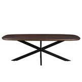 Livingfurn - Eetkamertafel Jesper Danish Oval Brown 180 cm - Mangohout