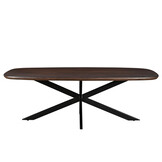 Livingfurn - Eetkamertafel Jesper Danish Oval Brown 210cm - Mangohout