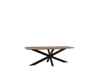 LABEL51 Eetkamertafel Zane - Bruin - Mangohout - 160 cm