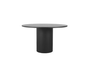 LABEL51 Eetkamertafel Oliva - Zwart - Eiken - 130 cm - Rond