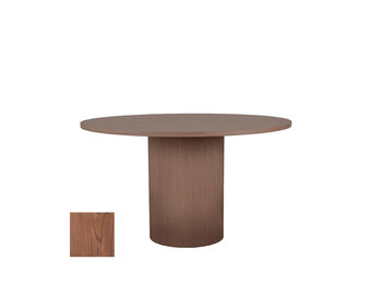 LABEL51 Eetkamertafel Oliva - Walnoot - Eiken - 130 cm - Rond