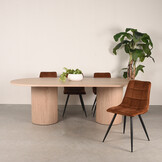 LABEL51 - Eetkamertafel Oliva - Beige - 120x240x75cm