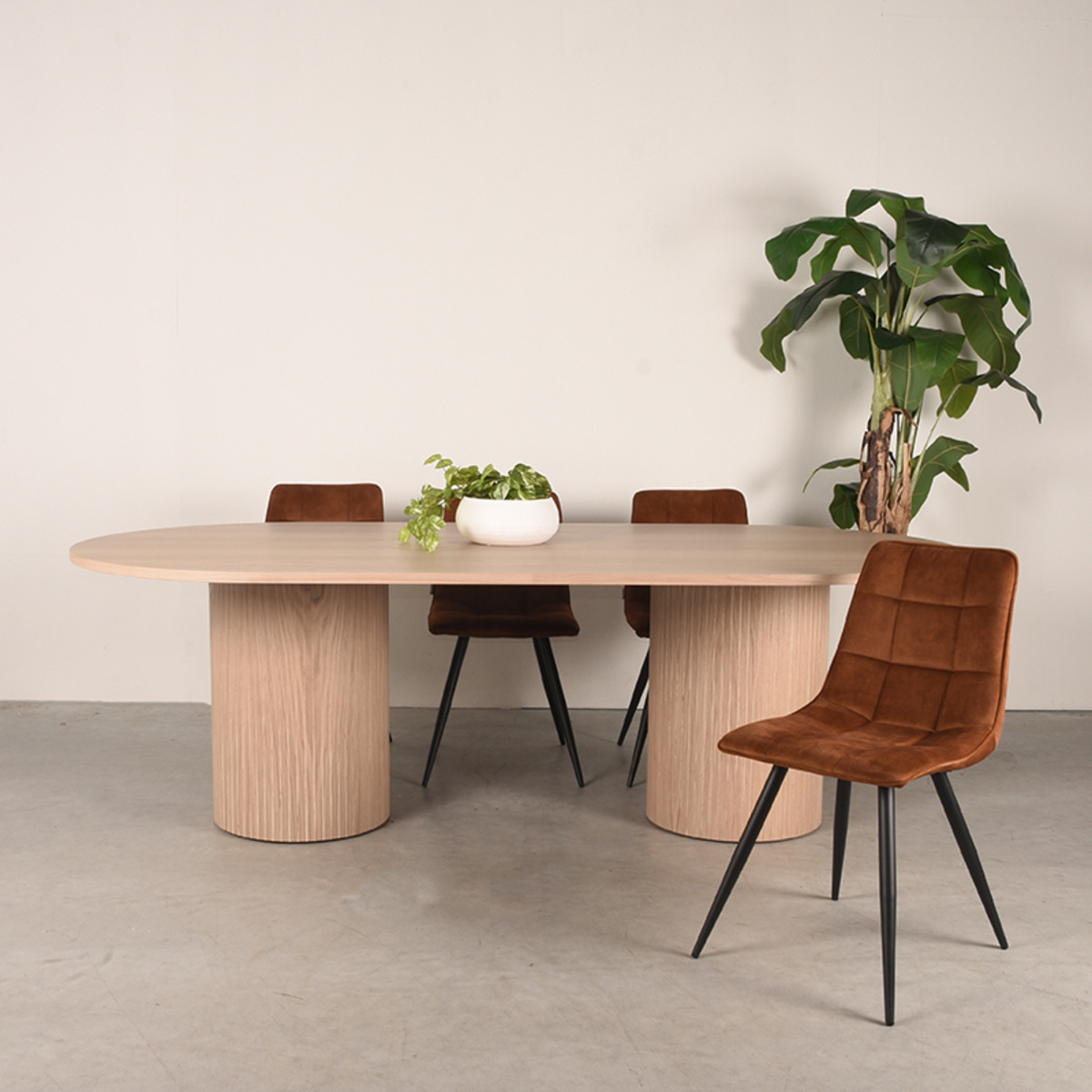 LABEL51 - Eetkamertafel Oliva - Beige - 120x240x75cm