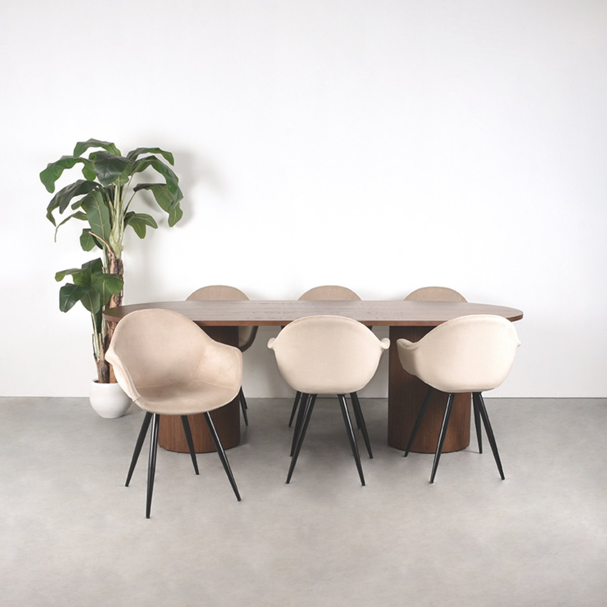 LABEL51 - Eetkamertafel Oliva - Walnoot - 120x240x75cm