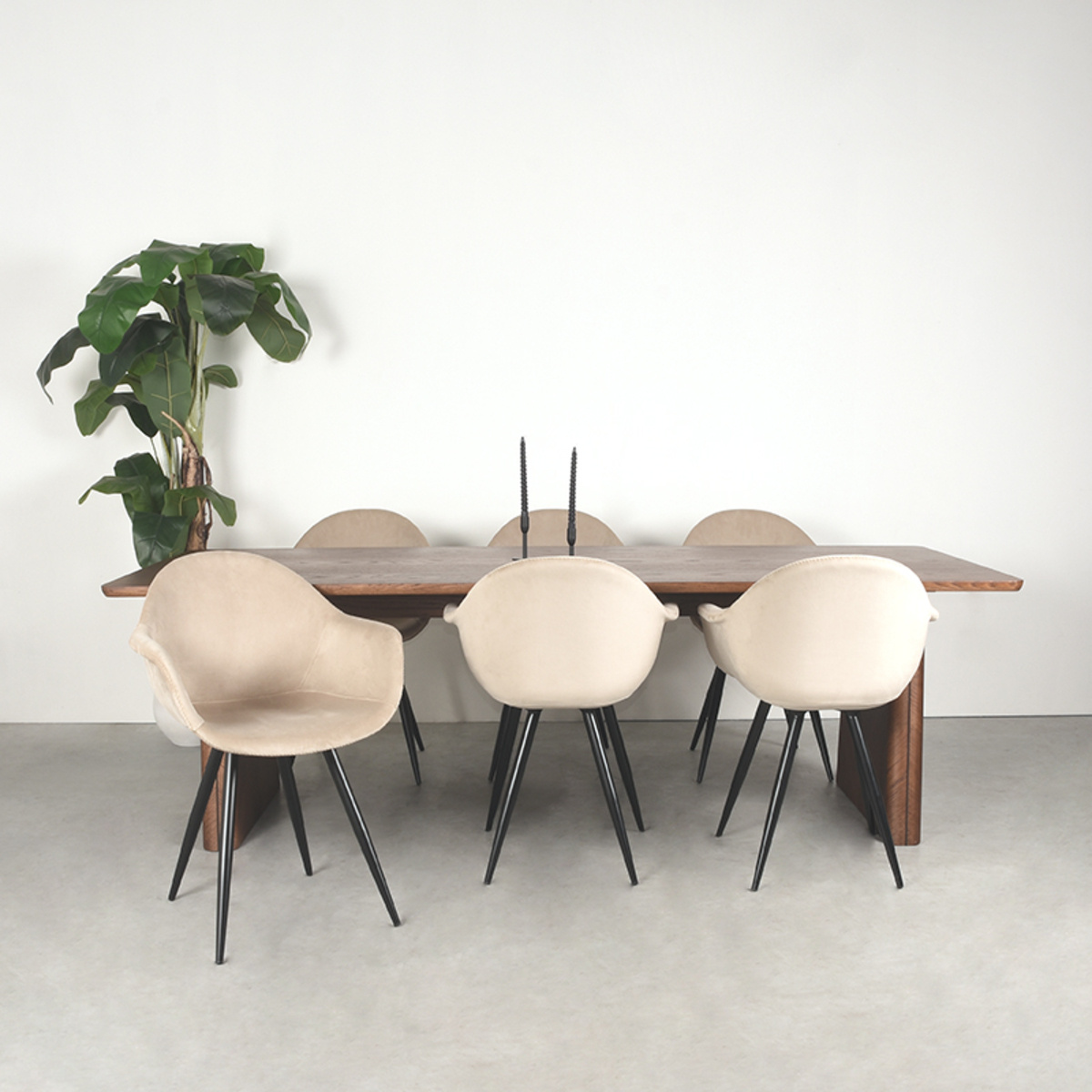 LABEL51 - Eetkamertafel Jule - Walnoot - 100x210x75cm