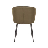 LABEL51 - Eetkamerstoel Wave - Groen - 60x58x85cm - Set van 2