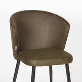 LABEL51 - Eetkamerstoel Wave - Groen - 60x58x85cm - Set van 2