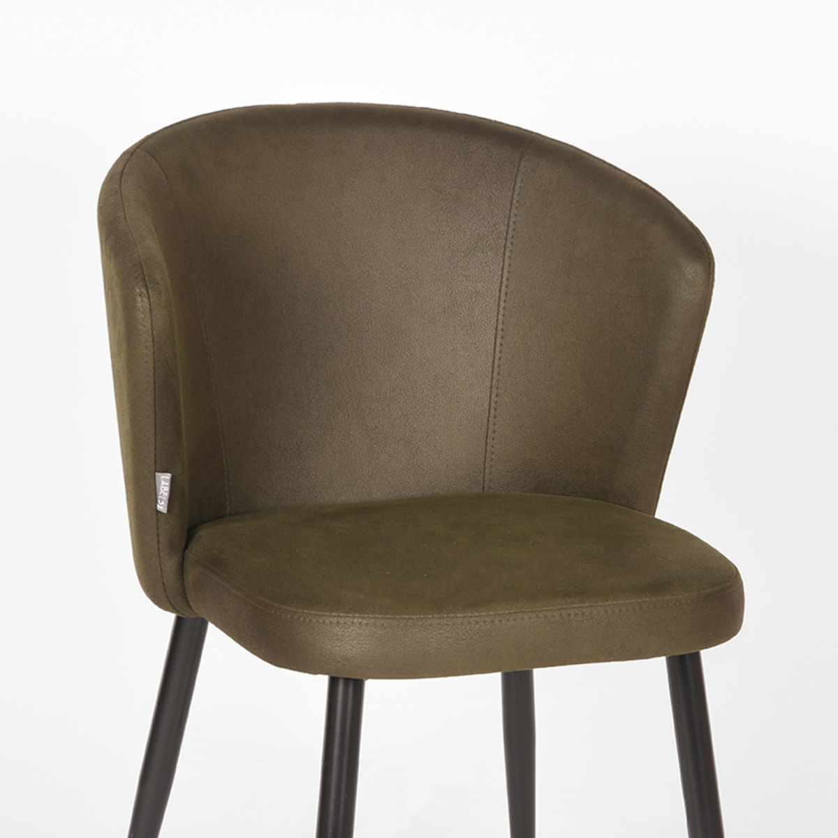 LABEL51 - Eetkamerstoel Wave - Groen - 60x58x85cm - Set van 2