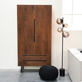 LABEL51 Bergkast Rio - Espresso - Mangohout - 2-Deurs - 200 cm