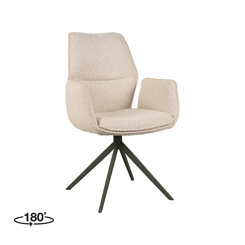 LABEL51 - Eetkamerstoel Mellow - Beige - 63x58x92cm