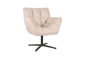 LABEL51 Fauteuil Ian 76x72x87 cm - Naturel - Boucle