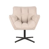 LABEL51 Fauteuil Ian 76x72x87 cm - Naturel - Boucle