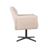 LABEL51 Fauteuil Ian 76x72x87 cm - Naturel - Boucle