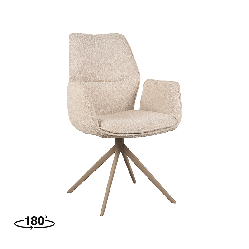 LABEL51 - Eetkamerstoel Mellow - Beige - 63x58x92cm