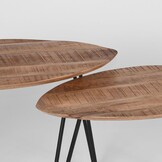 LABEL51 Salontafel Set Frisk 68x43x44 cm - Bruin - Mangohout