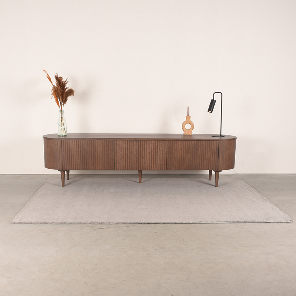 LABEL51 - Tv-Meubels Oliva - Walnoot - 47x220x55cm