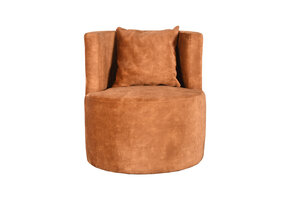 LABEL51 Fauteuil Evy 65x65x75 cm - Oker - Velours