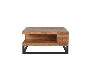 LABEL51 Salontafel Cube 80x80x40 cm - Rough - Mangohout