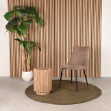 LABEL51 Bijzettafel Novan - Naturel - Mangohout -Ø35cm