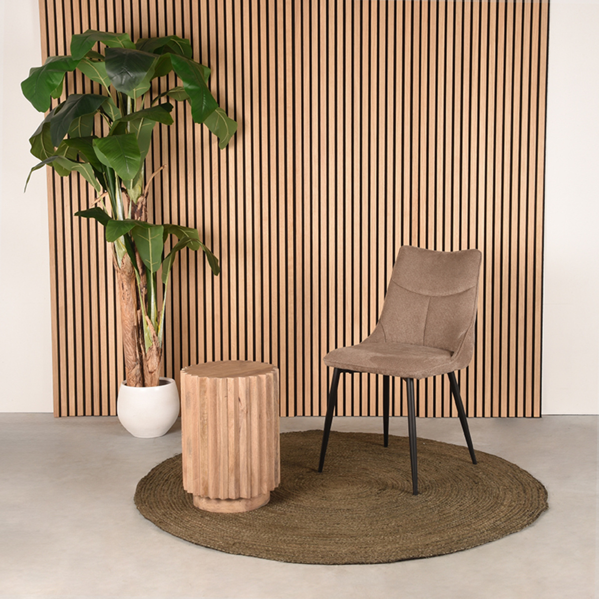 LABEL51 - Bijzettafel Novan - Bruin - 35x35x48cm
