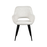 LABEL51 Eetkamerstoel Fer - Crème - Boucle - set van 2
