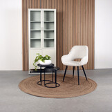 LABEL51 Eetkamerstoel Fer - Crème - Boucle - set van 2