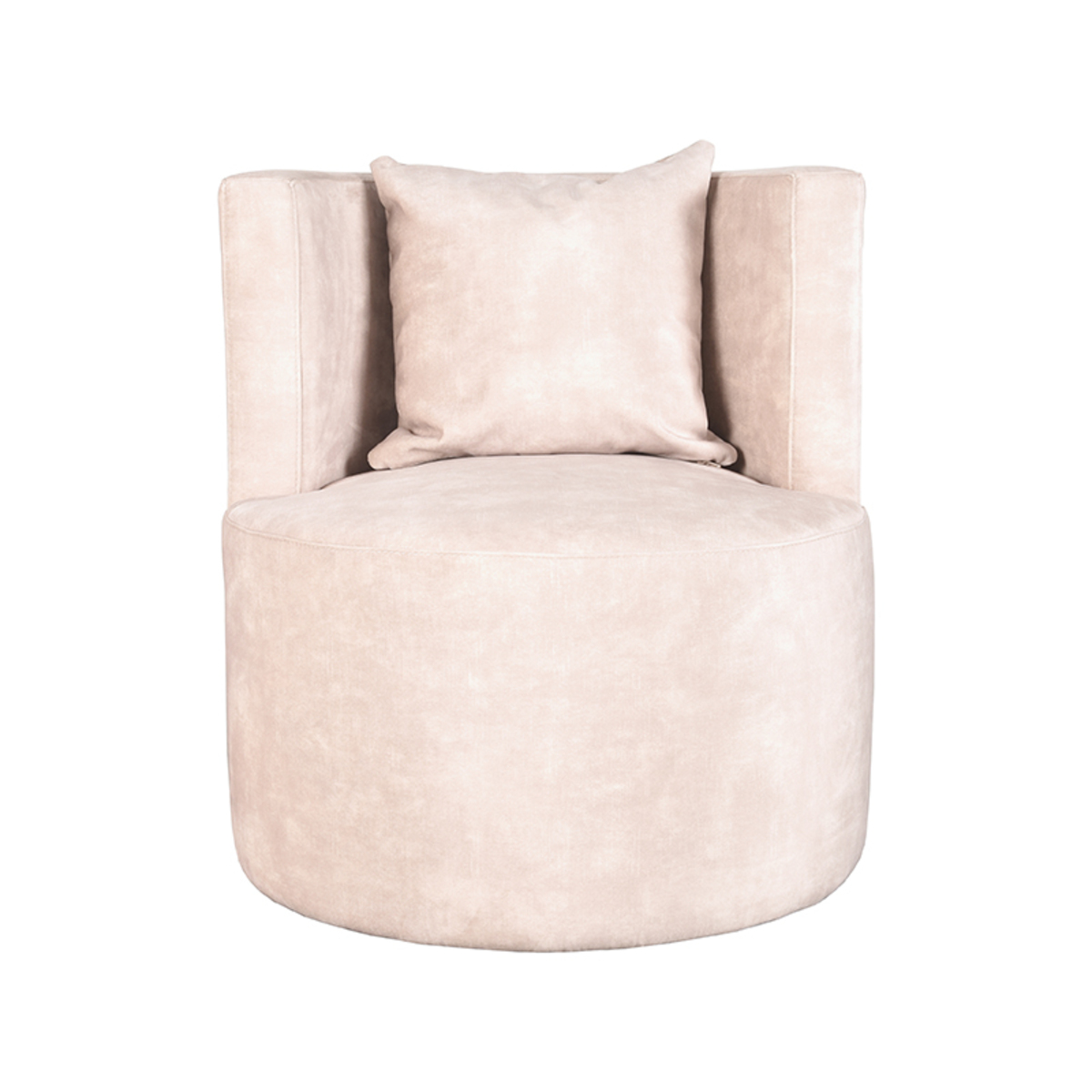 LABEL51 Fauteuil Evy 65x65x75 cm - Naturel - Velours