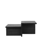 LABEL51 Salontafel Skip 90x50x40 cm - Zwart - Mangohout