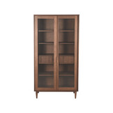 LABEL51 - Vitrinekasten Jule - Walnoot - 49x100x180cm