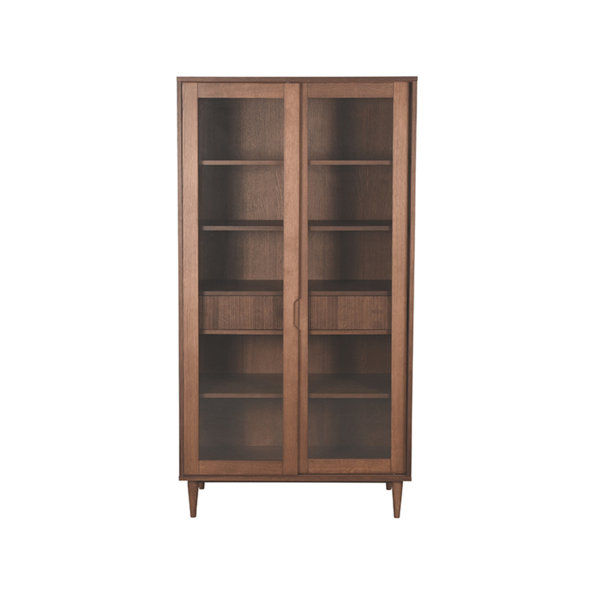 LABEL51 - Vitrinekasten Jule - Walnoot - 49x100x180cm