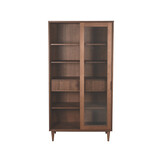 LABEL51 - Vitrinekasten Jule - Walnoot - 49x100x180cm