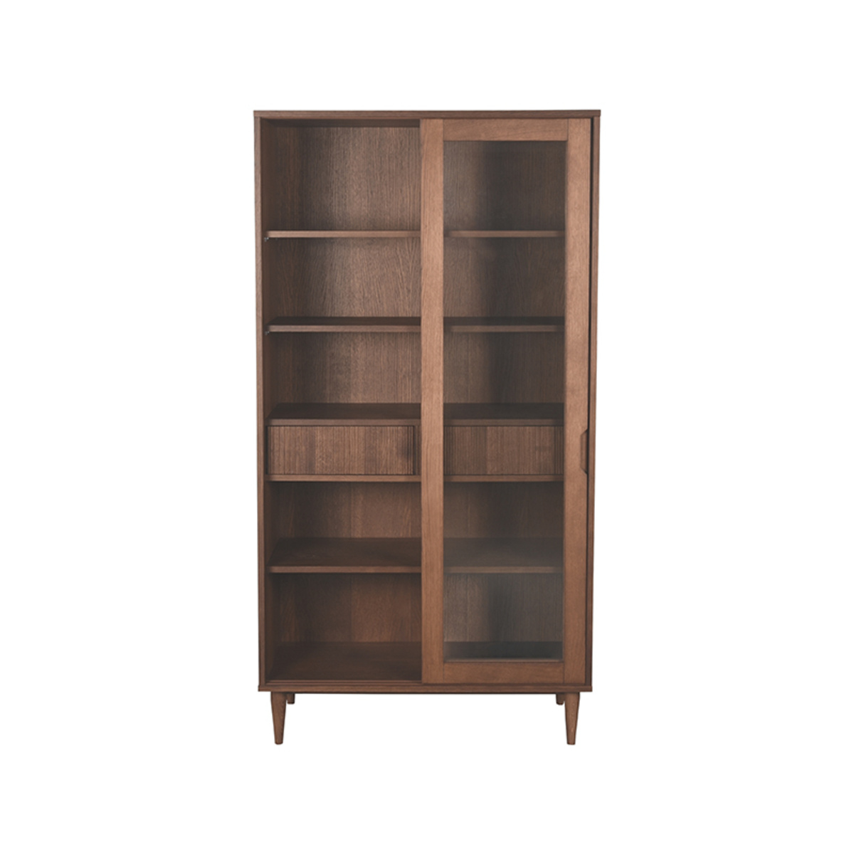 LABEL51 - Vitrinekasten Jule - Walnoot - 49x100x180cm