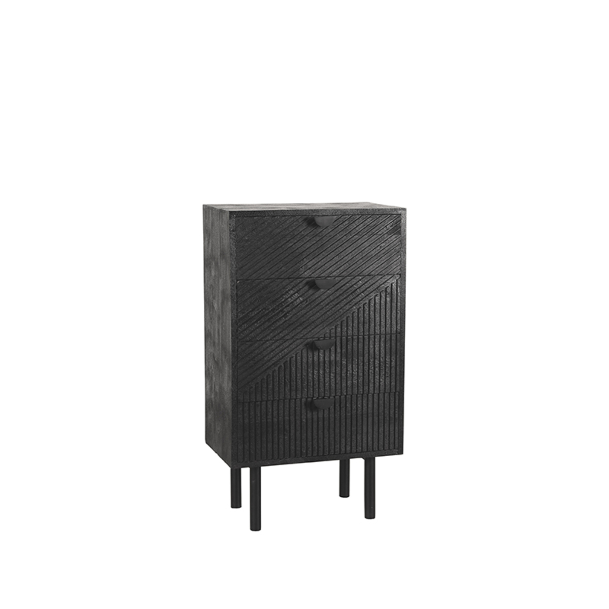 LABEL51 Ladekast Cotia - Zwart - Mangohout - 50cm breed