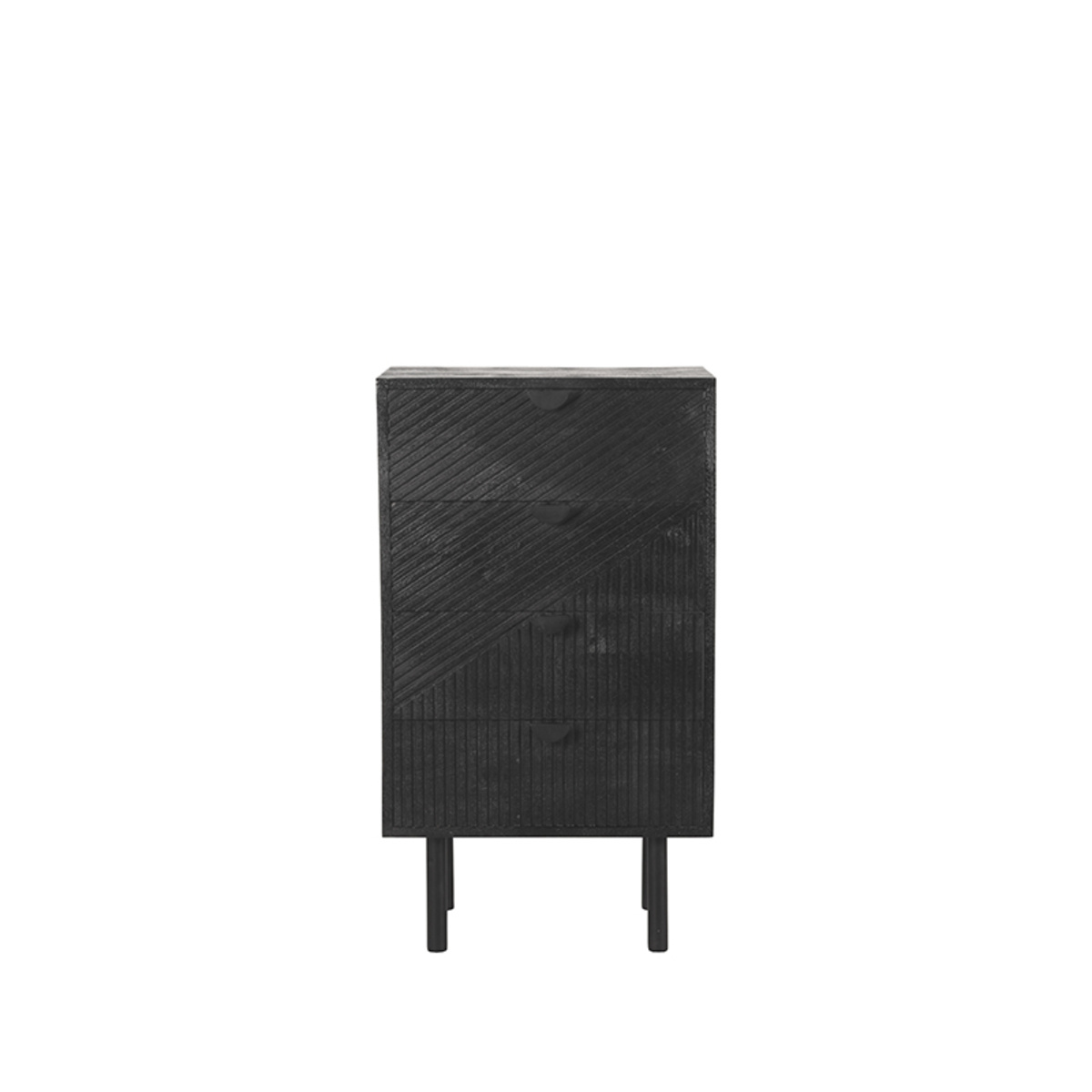 LABEL51 Ladekast Cotia - Zwart - Mangohout - 50cm breed