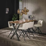 Hoyz Collection - Hanglamp 4+3 Stripe Glass Horizontal - Amberkleurig Glas