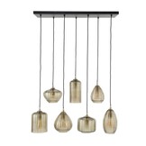 Hoyz Collection - Hanglamp 4+3 Stripe Glass Horizontal - Amberkleurig Glas