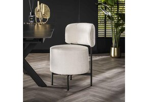 Hoyz Collection - Stoel Cocktail Draaibaar - 2 Stuks - Boucle Wit