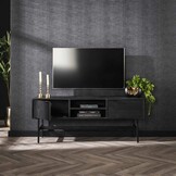 Hoyz Collection - TV-meubel Marina - 40x140x55cm - Massief Mango Zwart